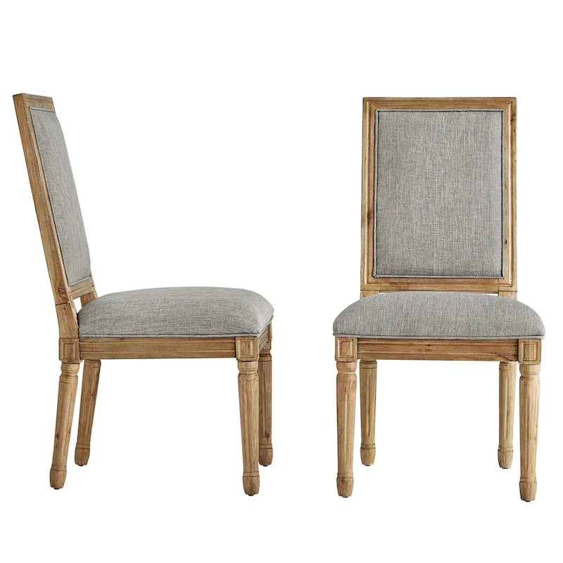 Linnen eetkamerstoelen (set van 2)