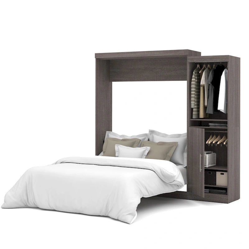 Queen Murphy Bed met Kast Organizer en Deuren (90W)