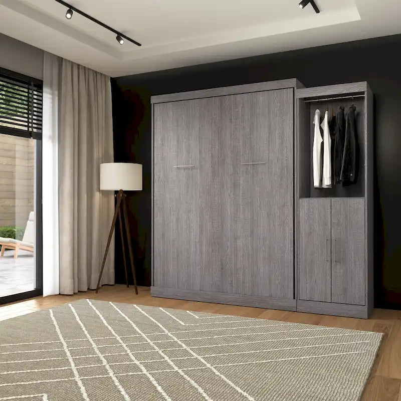 Queen Murphy Bed met Kast Organizer en Deuren (90W)