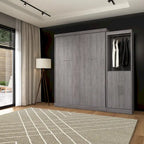 Queen Murphy Bed met Kast Organizer en Deuren (90W)