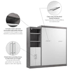Queen Murphy Bed met Kast Organizer en Deuren (90W)