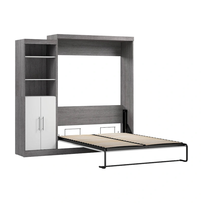 Queen Murphy Bed met Kast Organizer en Deuren (90W)