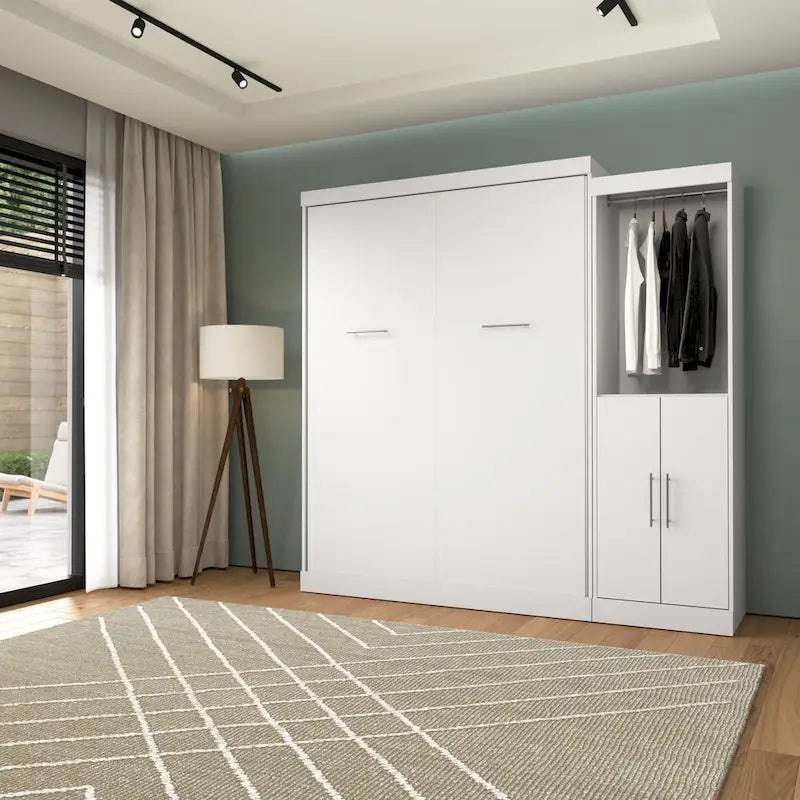 Queen Murphy Bed met Kast Organizer en Deuren (90W)