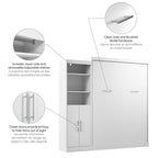Queen Murphy Bed met Kast Organizer en Deuren (90W)