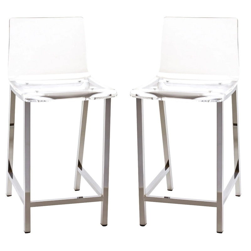 Heldere acryl barkruk - set van 2