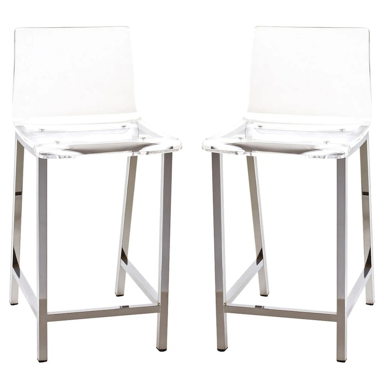Heldere acryl barkruk - set van 2