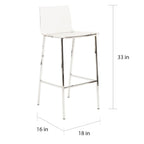 Heldere acryl barkruk - set van 2