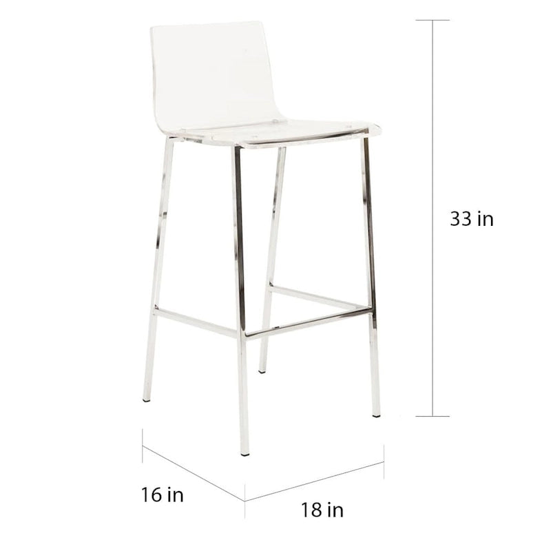 Heldere acryl barkruk - set van 2