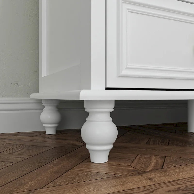 12-Laden Commode met Witte Afwerking – 160 cm Brede Slaapkamerkast