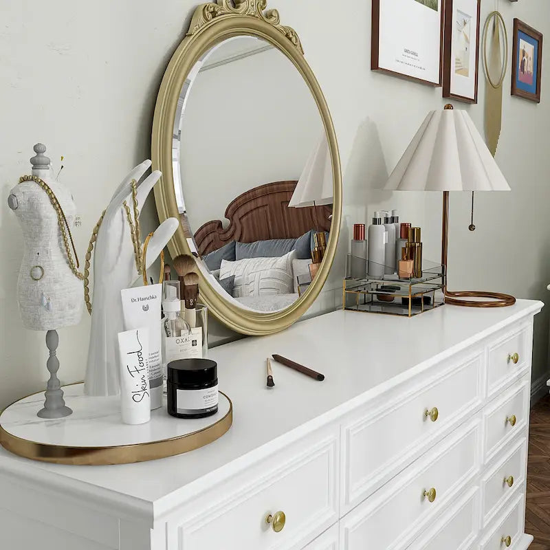 12-Laden Commode met Witte Afwerking – 160 cm Brede Slaapkamerkast