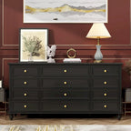 12-Laden Commode met Witte Afwerking – 160 cm Brede Slaapkamerkast