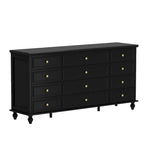 12-Laden Commode met Witte Afwerking – 160 cm Brede Slaapkamerkast