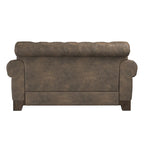 Gecapitonneerde Chesterfield loveseat met gerolde armleuningen en nagelkopaccenten