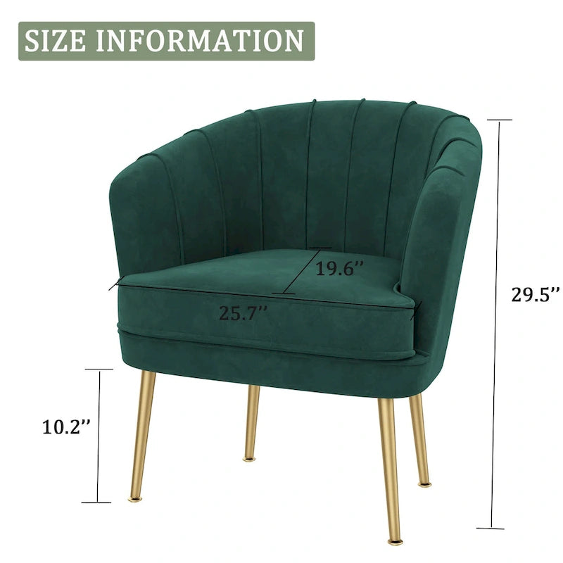 Fluwelen Fauteuil met Armleuningen