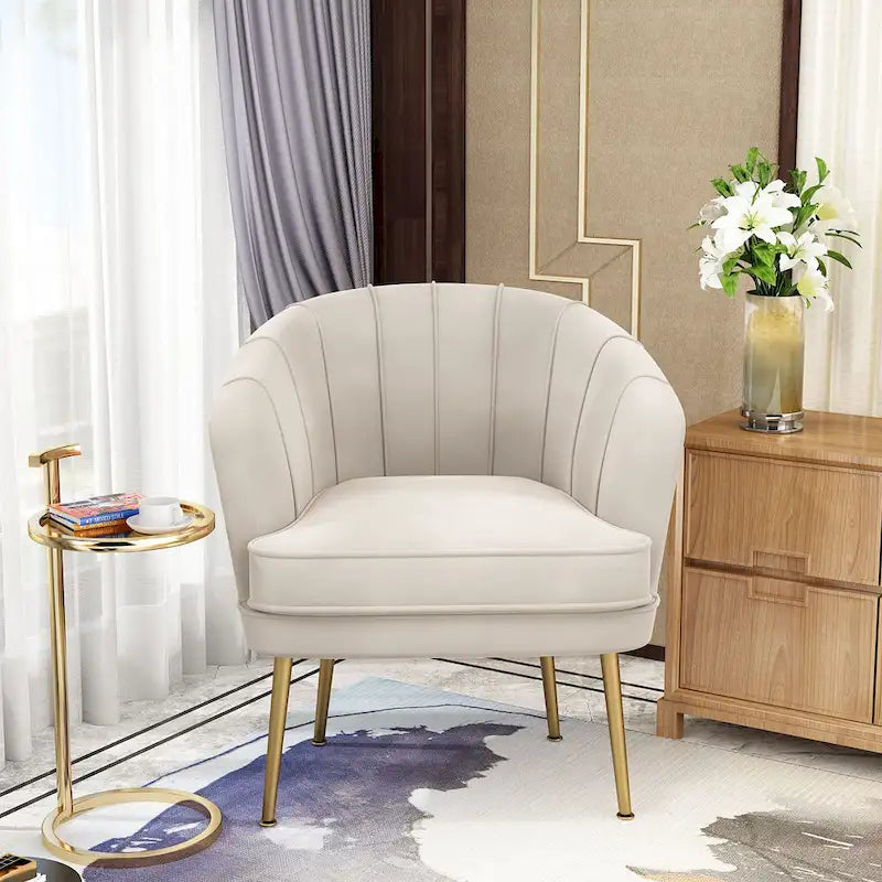Fluwelen Fauteuil met Armleuningen