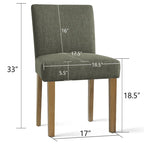 Gestoffeerde eetkamerstoel (set van 2)