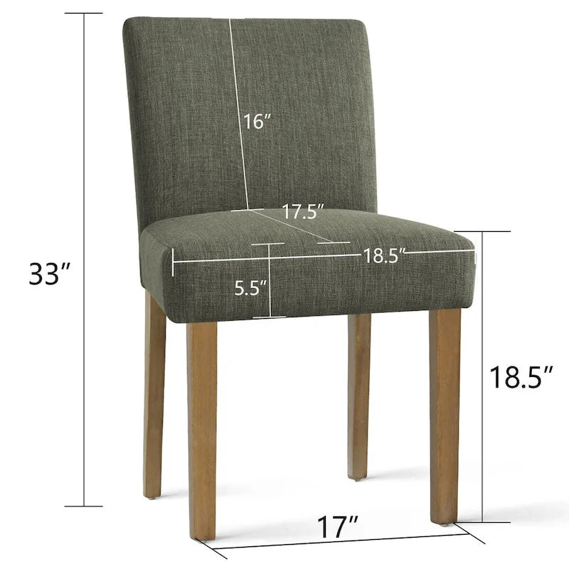Gestoffeerde eetkamerstoel (set van 2)