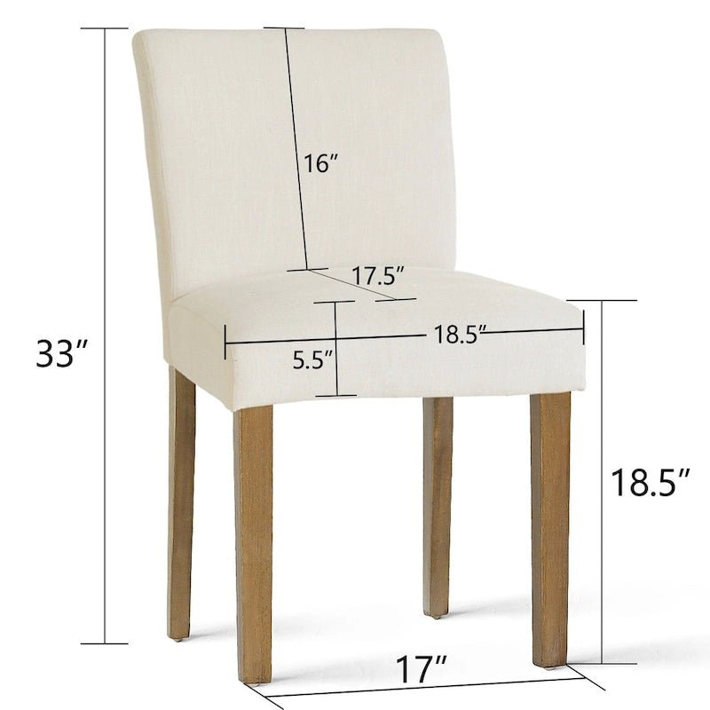 Gestoffeerde eetkamerstoel (set van 2)