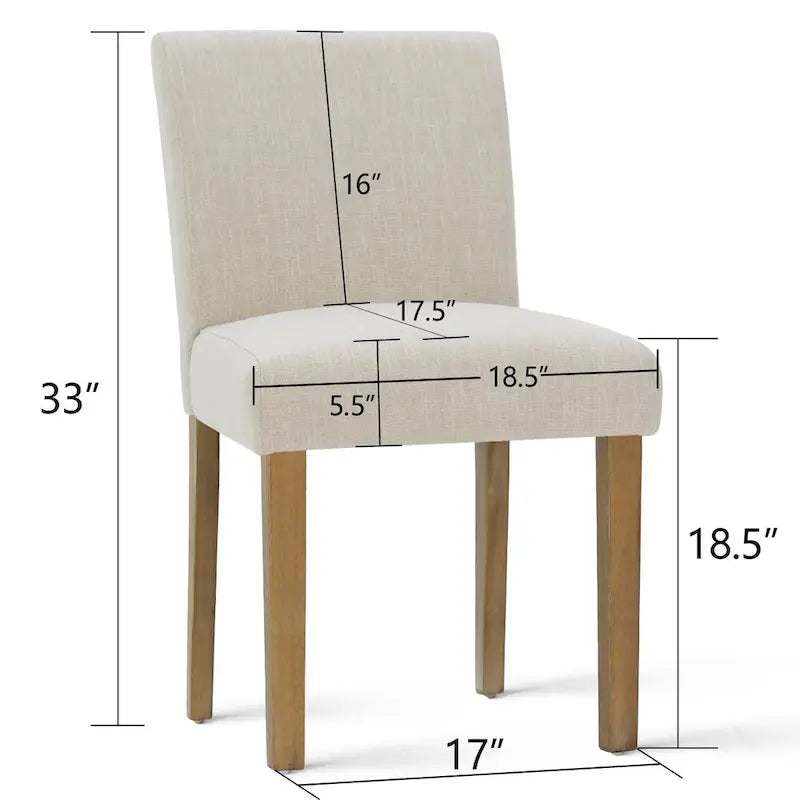 Gestoffeerde eetkamerstoel (set van 2)