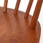 Massief houten eetkamerstoelen met spijlen (set van 2)