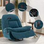 Verstelbare Draaibare Chenille Recliner met Telefoonhouder