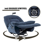 Verstelbare Draaibare Chenille Recliner met Telefoonhouder