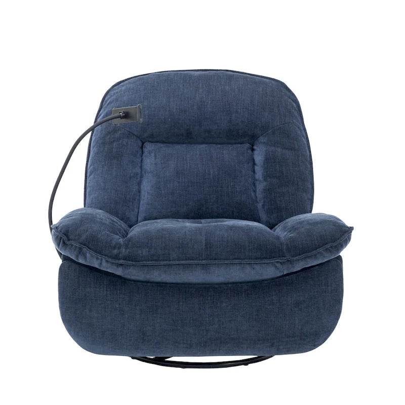 Verstelbare Draaibare Chenille Recliner met Telefoonhouder