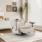 Verstelbare Draaibare Chenille Recliner met Telefoonhouder