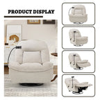 Verstelbare Draaibare Chenille Recliner met Telefoonhouder