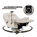 Verstelbare Draaibare Chenille Recliner met Telefoonhouder
