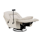 Verstelbare Draaibare Chenille Recliner met Telefoonhouder