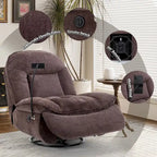 Verstelbare Draaibare Chenille Recliner met Telefoonhouder