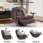 Verstelbare Draaibare Chenille Recliner met Telefoonhouder