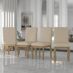 Set van 4 gestoffeerde eetkamerstoelen met nagelafwerking