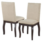 Set van 4 gestoffeerde eetkamerstoelen met nagelafwerking
