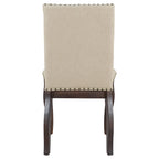 Set van 4 gestoffeerde eetkamerstoelen met nagelafwerking