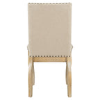 Set van 4 gestoffeerde eetkamerstoelen met nagelafwerking