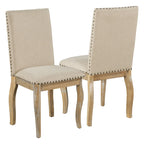 Set van 4 gestoffeerde eetkamerstoelen met nagelafwerking