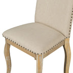 Set van 4 gestoffeerde eetkamerstoelen met nagelafwerking