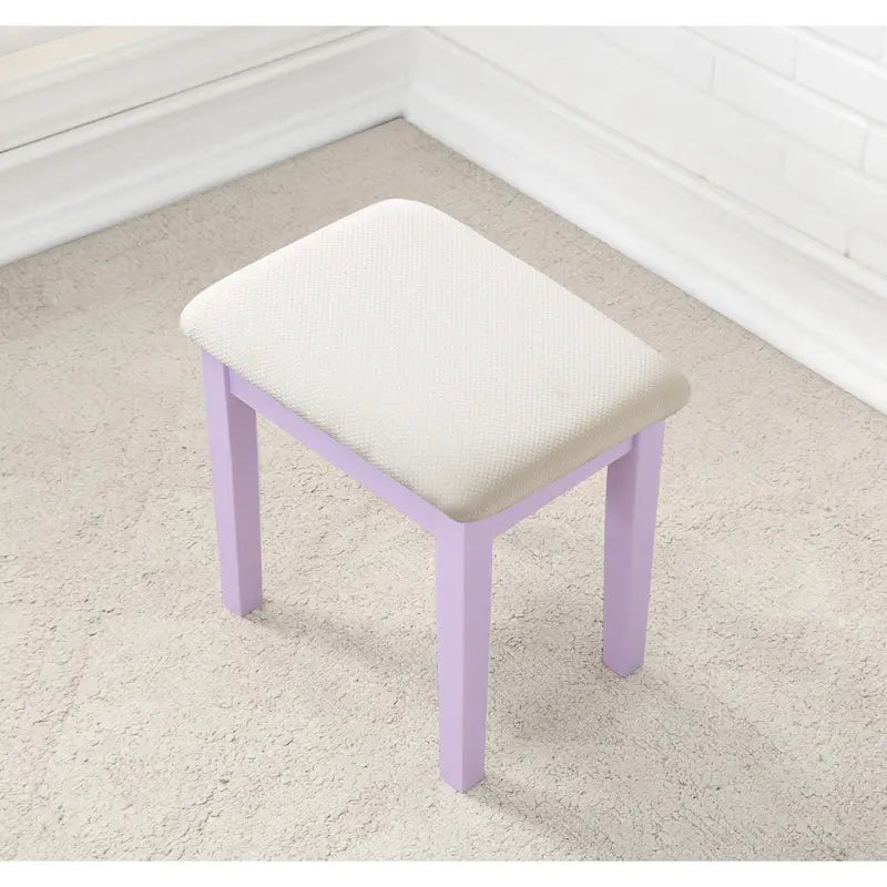 Kaptafel met spiegel en krukje