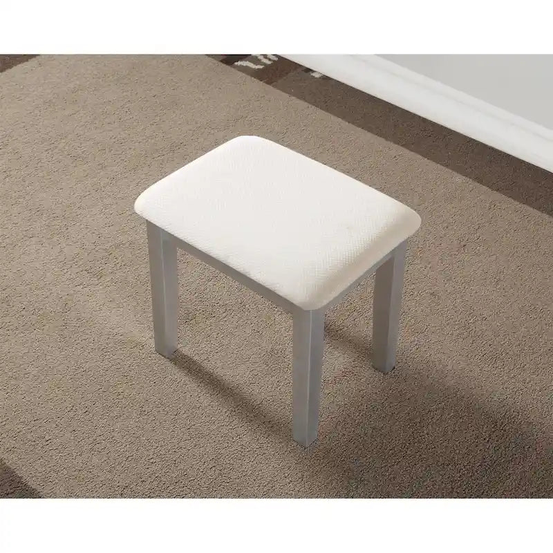 Kaptafel met spiegel en krukje