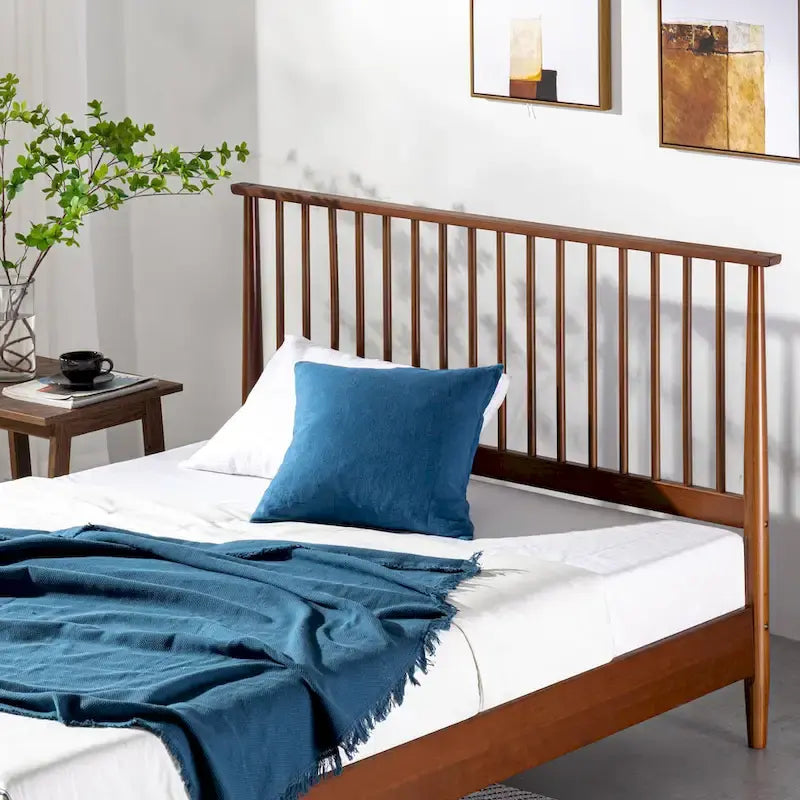 Mid-century houten platformbedframe