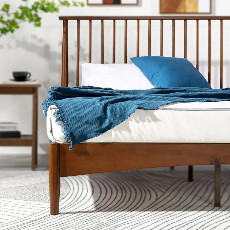 Mid-century houten platformbedframe