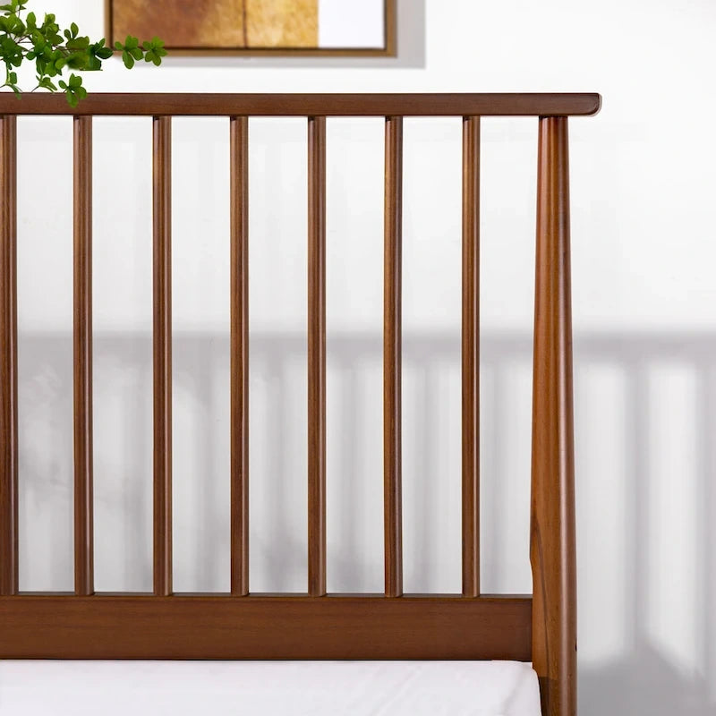 Mid-century houten platformbedframe