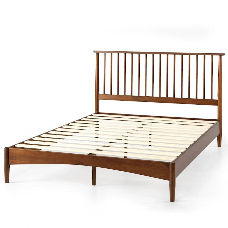 Mid-century houten platformbedframe