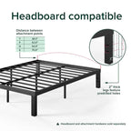 Metalen platformbedframe met QuickLock-montage