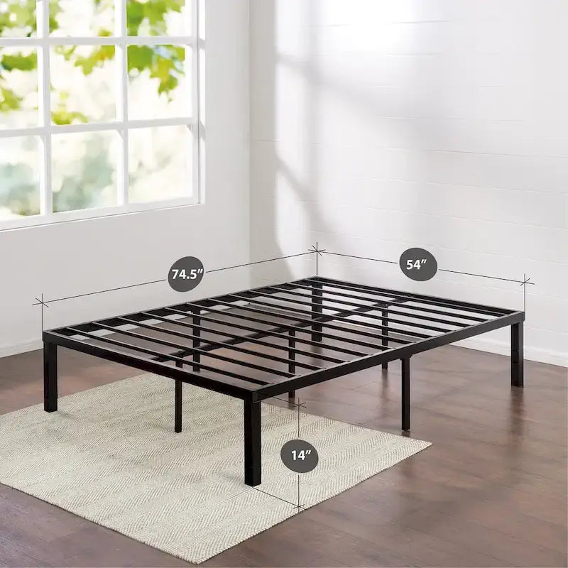 Metalen platformbedframe met QuickLock-montage