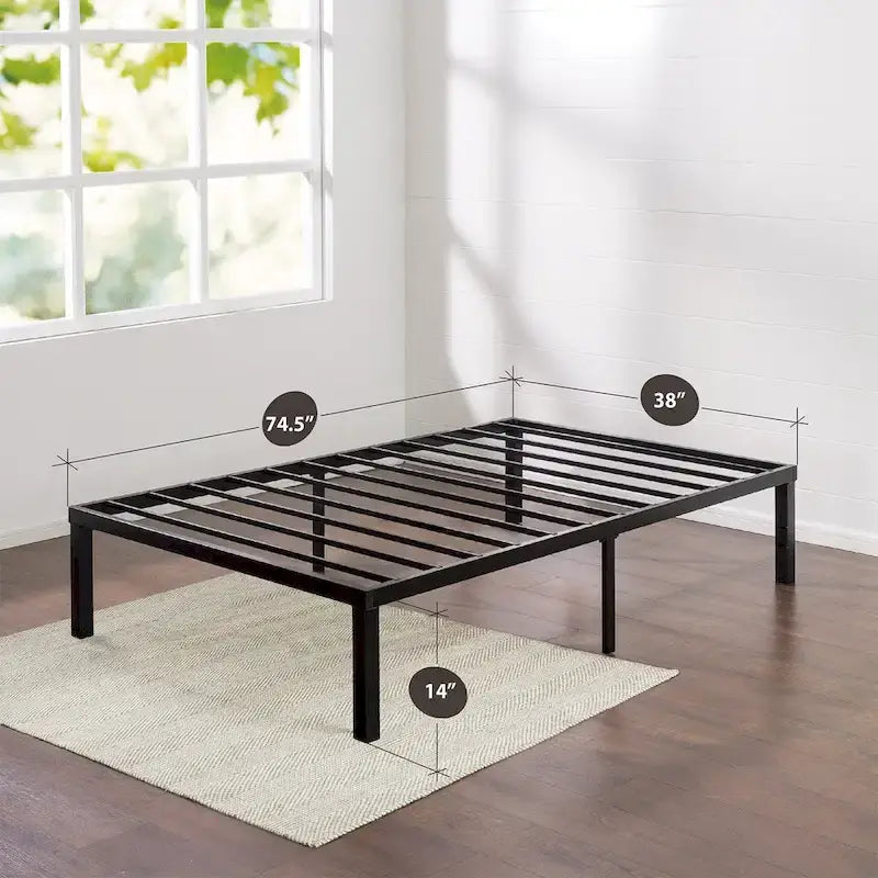 Metalen platformbedframe met QuickLock-montage