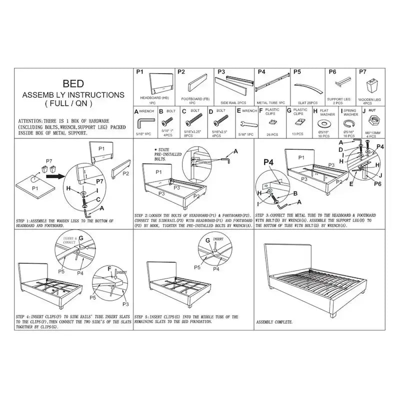 Queenbed met laag profiel en gestoffeerd hoofdbord met knoopstiksels, grijs