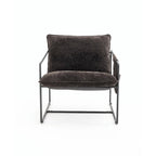 Gestoffeerde Fauteuil met Armzakken en Metalen Frame, Set van 2